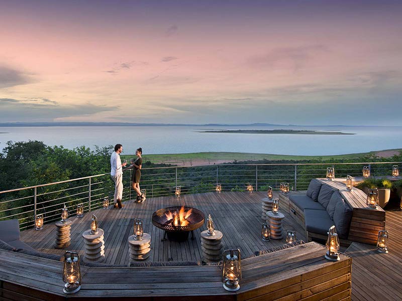 Amazing Deck views at Bumi Hills Safari Lodge Lake Kariba in Zimbabwe