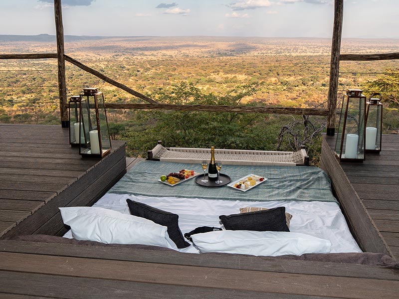 Fancy a drink and snack on you private deck over looking the valley? Lemala Mpingo Ridge Lodge, Tarangire National Park, Tanzania