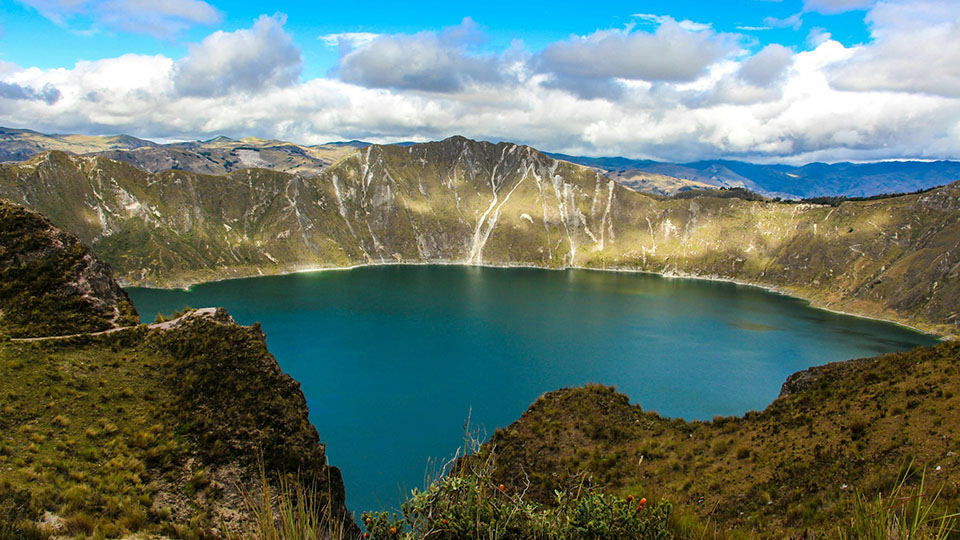 Quilotoa Lake in the Andes, Ecuador