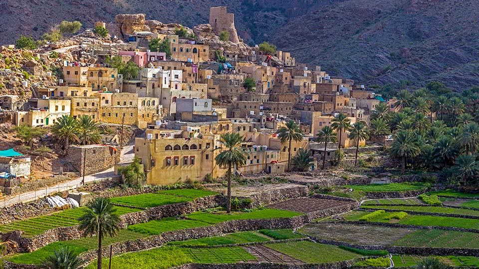 The beautiful mountain village of Bilad Sayt in Oman
