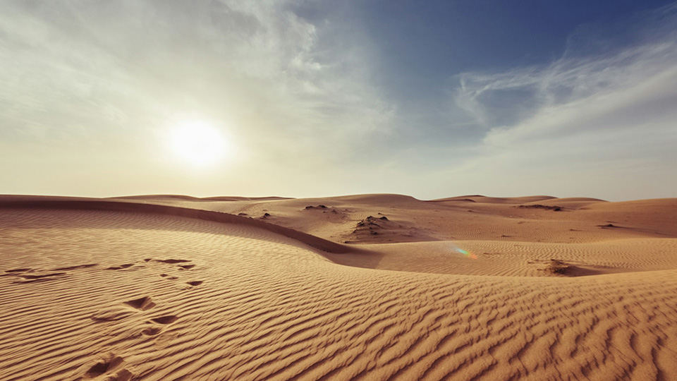 Amazing desert landscapes in Oman
