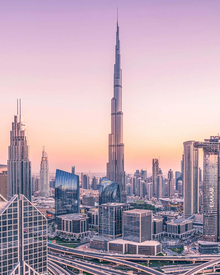 UAE_BurjKhalifaDubai_912x1140 Currently the worlds tallest structure, the Burj Khalifa in Dubai, United Arab Emirates is hard to miss.