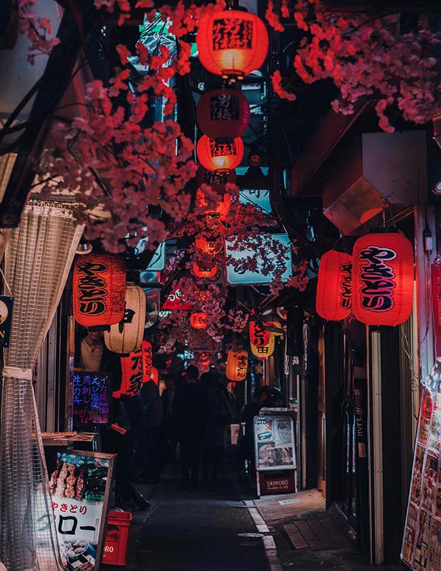Shinjuku district in Tokyo, Japan